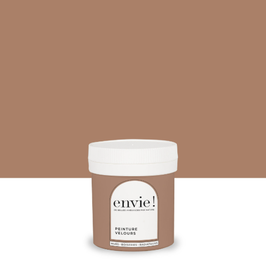 Testeur peinture mur, boiserie, radiateur brun noisetier velours ENVIE Biosourcé