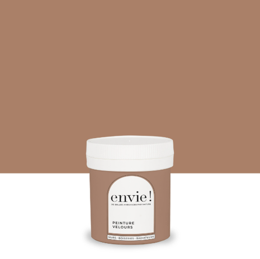 Testeur peinture mur, boiserie, radiateur brun noisetier velours ENVIE Biosourcé