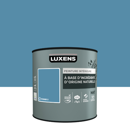 Peinture mur, boiserie fjord 3 mat LUXENS Biosourcée 0.5L