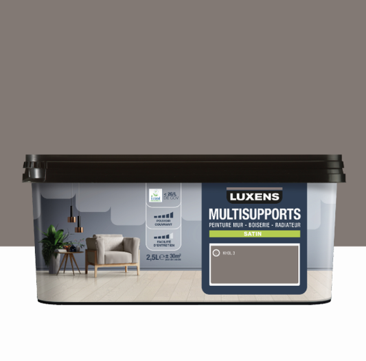 Peinture mur, boiserie, radiateur khol 3 satin LUXENS , 2.5L