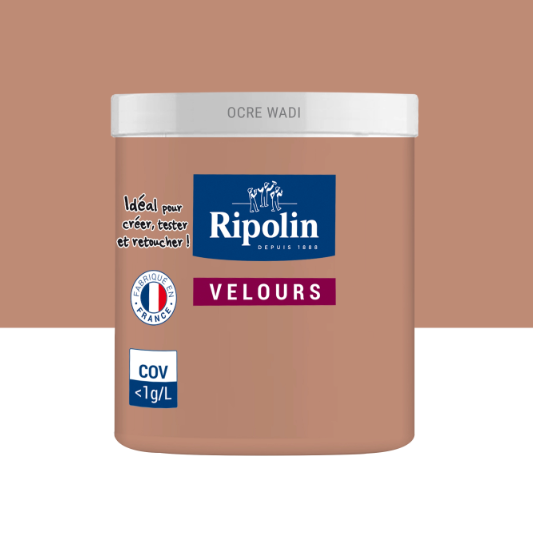 Testeur peinture mur, boiserie, radiateur ocre wadi velours RIPOLIN Intérieur 0