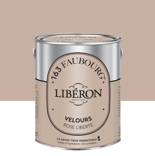 Peinture mur, boiserie rose liberté velours LIBÉRON 163 faubourg 2.5L