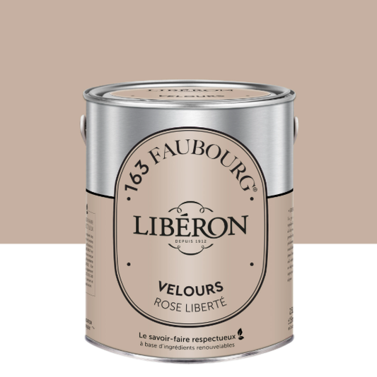 Peinture mur, boiserie rose liberté velours LIBÉRON 163 faubourg 2.5L