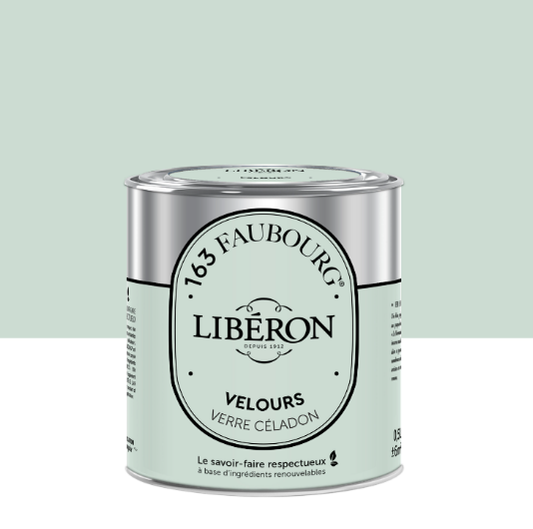 Peinture mur, boiserie vert celadon velours LIBÉRON 163 fauboug 0.5L