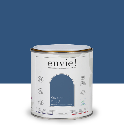 Peinture mur, boiserie, radiateur oxyde bleu velours ENVIE Biosourcée 0.5L