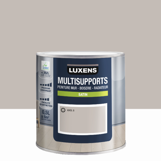 Peinture mur, boiserie, radiateur khol 6 satin LUXENS , 0.5L