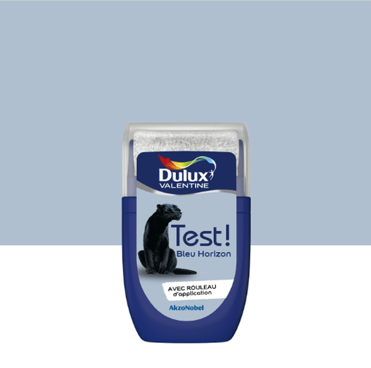 Peinture mur, boiserie bleu horizon satin DULUX VALENTINE Crème de couleur 0.03L