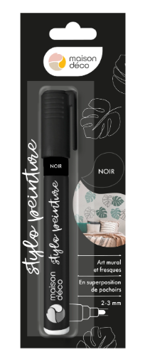 Peinture mur noir satin MAISON DECO 0.01L