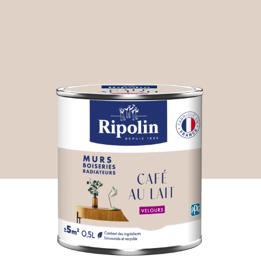Peinture mur café au lait velours RIPOLIN Intérieur 0.5L