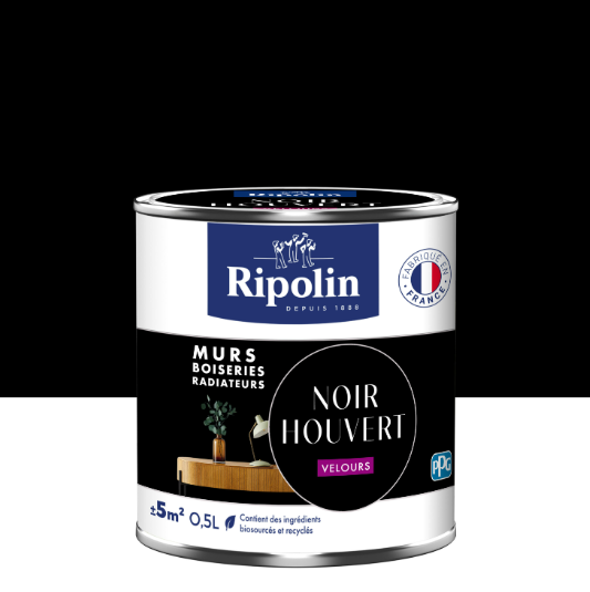 Peinture mur noir houvert velours RIPOLIN Intérieur 0.5L