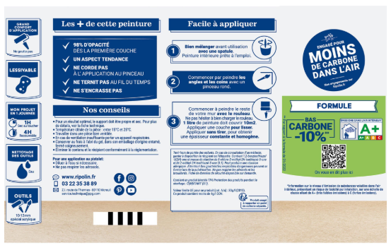 Peinture mur, boiserie, radiateur bleu pop satiné RIPOLIN Intérieur 0.5l
