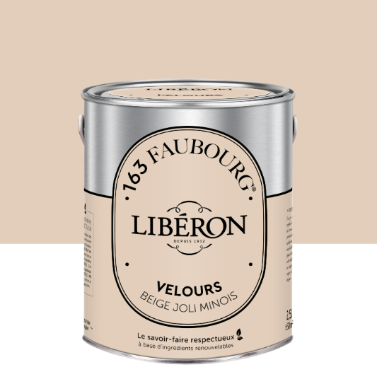 Peinture mur, boiserie beige joli minois velours LIBÉRON 163 fauboug 2.5L