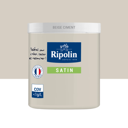 Testeur peinture mur, boiserie, radiateur beige dogon satiné RIPOLIN Intérieur 75ml