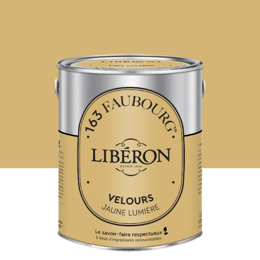 Peinture mur, boiserie jaune lumière velours LIBÉRON 163 faubourg 2.5L