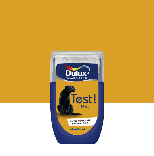 Testeur peinture mur, boiserie miel satin DULUX VALENTINE Crème de couleur 0.03l