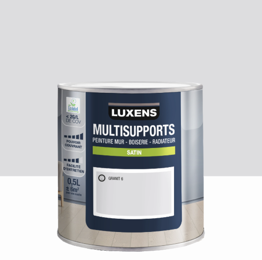 Peinture mur, boiserie, radiateur granit 6 satin LUXENS , 0.5L