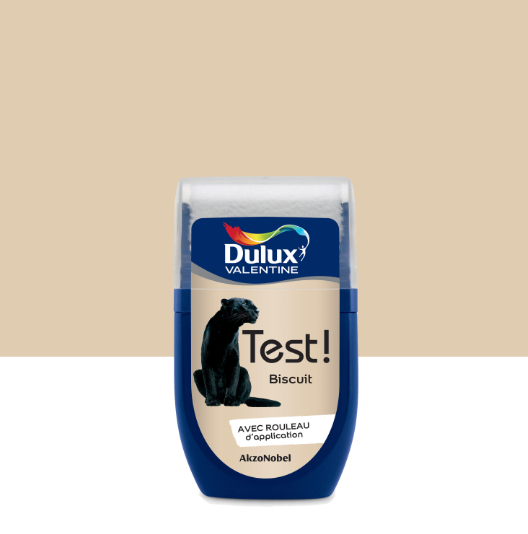 Peinture mur, boiserie biscuit mat DULUX VALENTINE Crème de couleur 0.03L