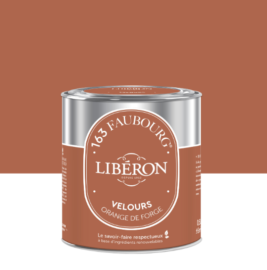 Peinture mur, boiserie orange de forge velours LIBÉRON 163 fauboug 0.5L