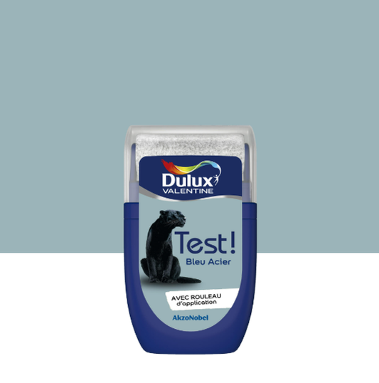 Testeur peinture bleu acier mat Crème de couleur Dulux Valentine 30 ml