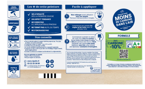 Peinture mur, boiserie, radiateur beige ciment satiné RIPOLIN Intérieur 2.5l
