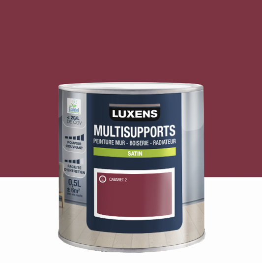 Peinture mur, boiserie, radiateur cabaret 2 satin LUXENS , 0.5L