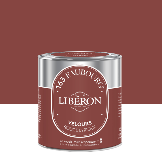 Peinture mur, boiserie grège rouge lyrique velours LIBÉRON 163 faubourg 0.5L