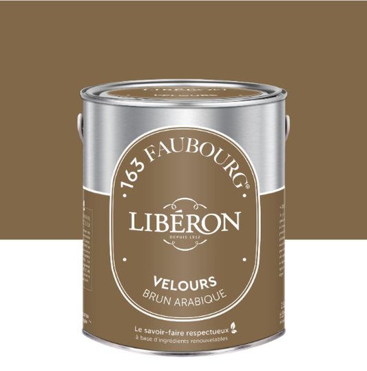 Peinture mur, boiserie brun arabique velours LIBÉRON 163 faubourg 2.5L