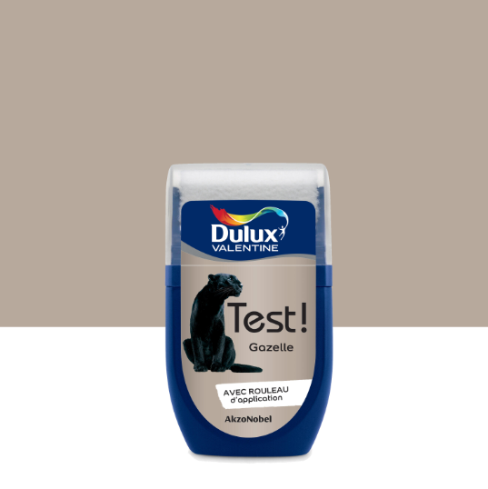 Peinture mur, boiserie gazelle satin DULUX VALENTINE Crème de couleur 0.03L