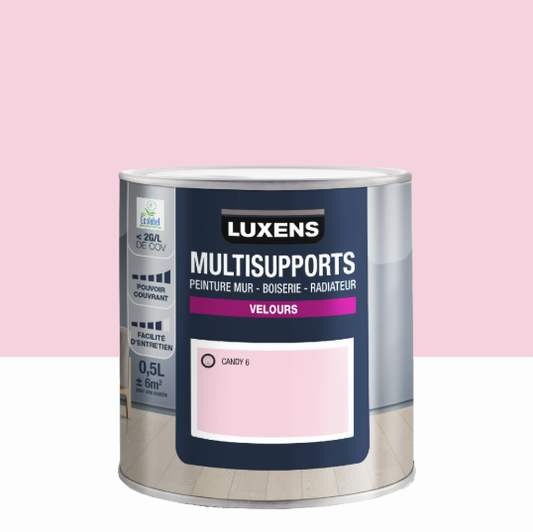 Peinture mur, boiserie, radiateur candy 6 velours LUXENS , 0.5L
