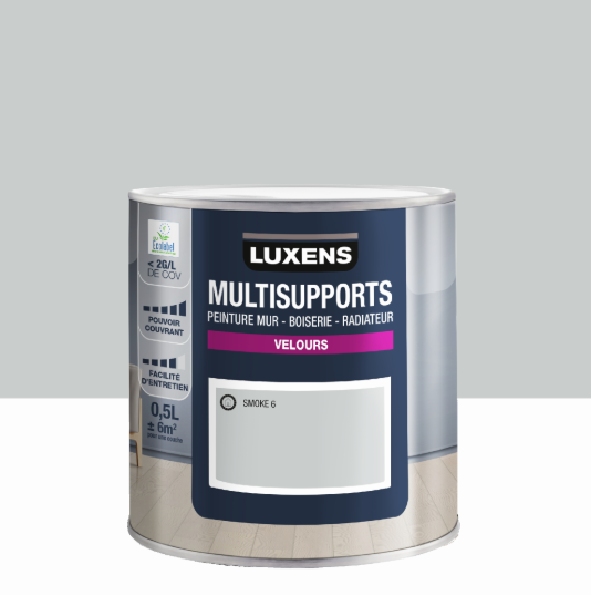Peinture mur, boiserie, radiateur smoke 6 velours LUXENS , 0.5L