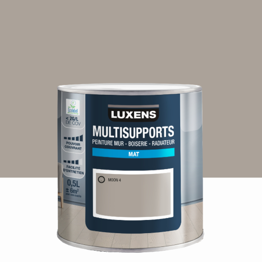 Peinture mur, boiserie, radiateur moon 4 mat LUXENS , 0.5L
