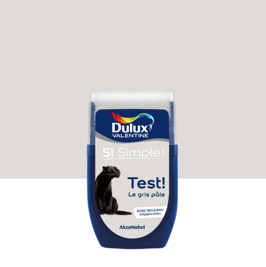 Peinture mur, boiserie gris pâle satin DULUX VALENTINE Si simple ! 0.03L