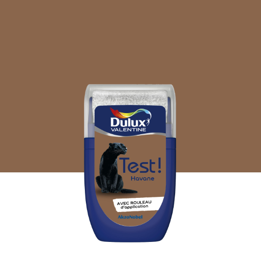 Peinture mur, bois havane satin DULUX VALENTINE Crème de couleur 0.03l