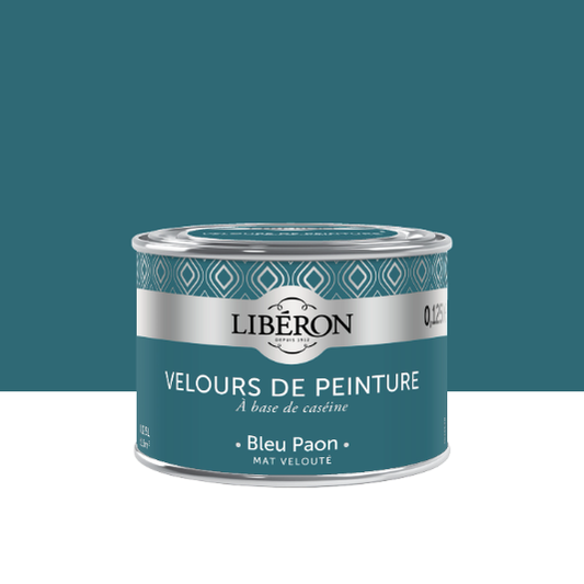 Testeur peinture mur, boiserie bleu paon LIBÉRON Velours de peinture® 0.125l