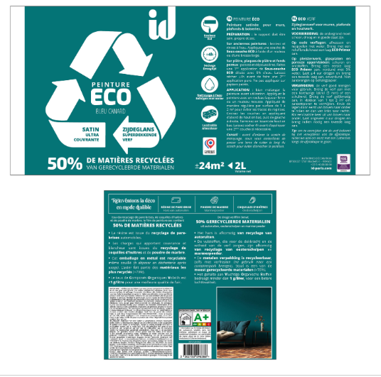 Peinture mur, plafond canard satin ID Eco 2L