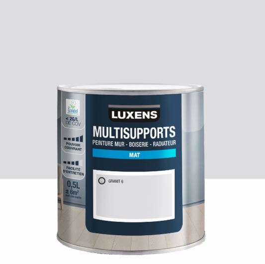 Peinture mur, boiserie, radiateur granit 6 mat LUXENS , 0.5L