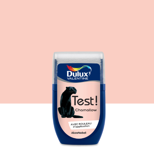 Peinture mur, boiserie chamallow satin DULUX VALENTINE Crème de couleur 0.03L
