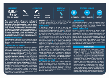 Peinture boiserie, fenêtre, porte noir mat LUXENS 0.5L