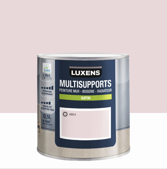 Peinture mur, boiserie, radiateur kiss 6 satin LUXENS , 0.5L