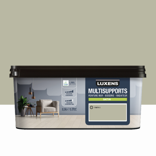 Peinture mur, boiserie, radiateur pampa 5 satin LUXENS , 2.5L