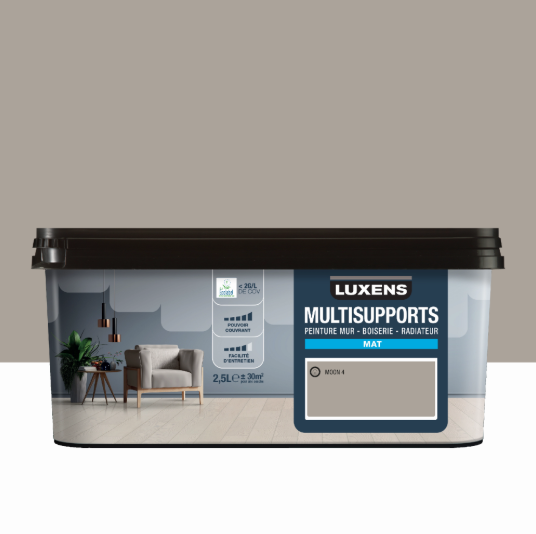 Peinture mur, boiserie, radiateur moon 4 mat LUXENS , 2.5L