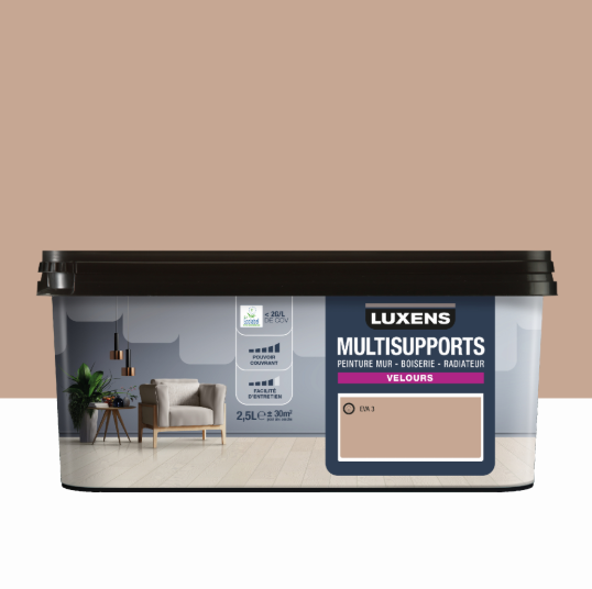 Peinture mur, boiserie, radiateur eva 3 velours LUXENS , 2.5L