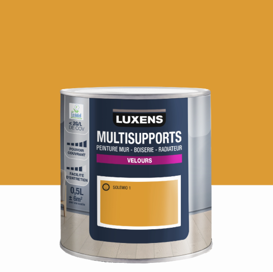 Peinture mur, boiserie, radiateur solemio 1 velours LUXENS , 0.5L