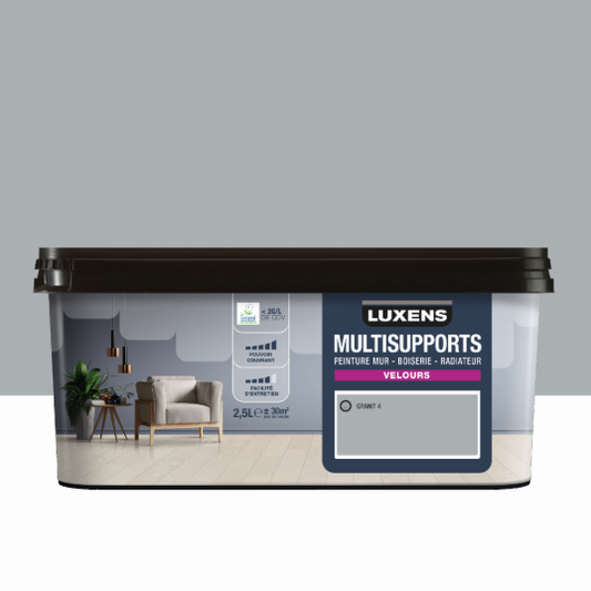 Peinture mur, boiserie, radiateur granit 4 velours LUXENS , 2.5L
