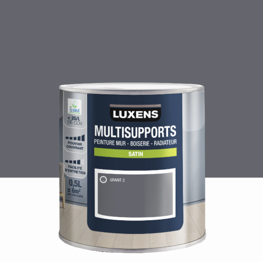 Peinture mur, boiserie, radiateur granit 2 satin LUXENS , 0.5L