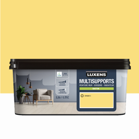 Peinture mur, boiserie, radiateur banana 5 satin LUXENS , 2.5L
