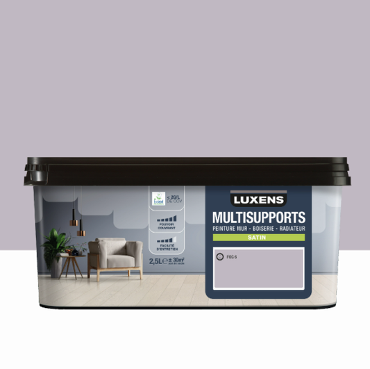 Peinture mur, boiserie, radiateur fog 6 satin LUXENS , 2.5L
