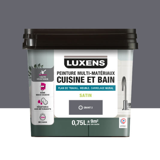 Peinture carrelage, meuble, crédence granit 2 satin LUXENS Cuisine et bain 0.75l