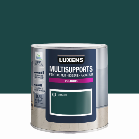 Peinture mur, boiserie, radiateur emerald 0 velours LUXENS , 0.5L