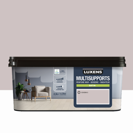 Peinture mur, boiserie, radiateur bohemia 6 satin LUXENS , 2.5L
